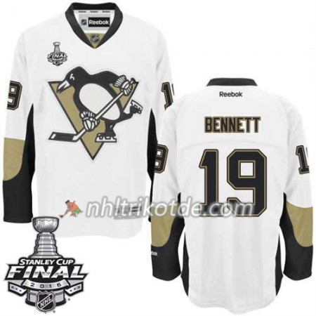 Reebok Pittsburgh Penguins Trikot Beau Bennett #19 Weiß Auswärts 2016 Stanley Cup - Herren