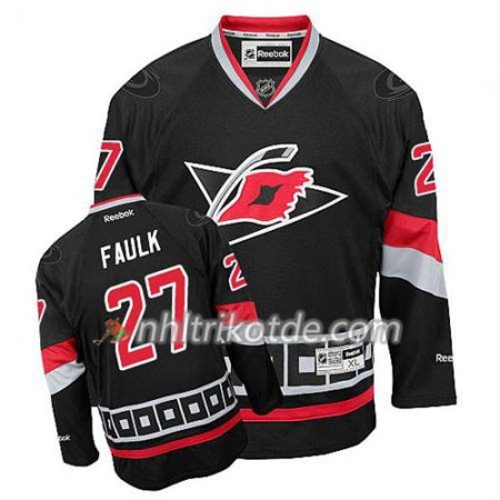 Reebok Carolina Hurricanes Trikot Justin Faulk #27 Ausweich Schwarz - Herren