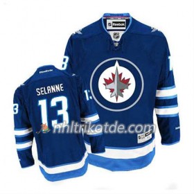 Reebok Winnipeg Jets Trikot Teemu Selanne #13 Heim Blau - Herren