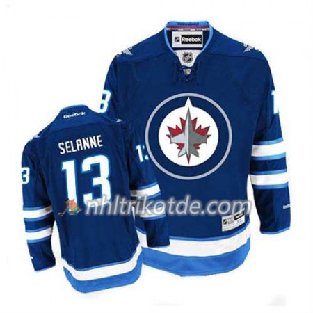 Reebok Winnipeg Jets Trikot Teemu Selanne #13 Heim Blau - Herren