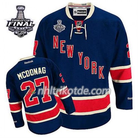 Reebok New York Rangers Trikot Ryan McDonagh #27 Ausweich Blau 2014 Stanley Cup - Herren