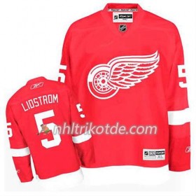 Reebok Detroit Red Wings Trikot Nicklas Lidstrom #5 Heim Rot - Herren