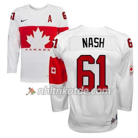 Canada Team Trikot Rick Nash #61 Heim Weiß - Kinder