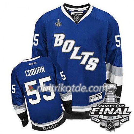 Reebok Tampa Bay Lightning Trikot Braydon Coburn #55 Bleu Ausweich 2016 Stanley Cup - Herren