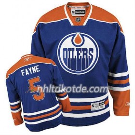 Reebok Edmonton Oilers Trikot Mark Fayne #5 Heim Blau - Herren