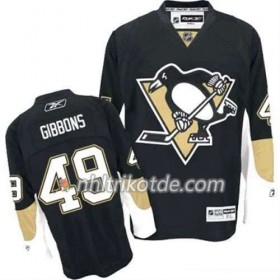 Reebok Pittsburgh Penguins Trikot Brian Gibbons 49 Schwarz Heim - Herren