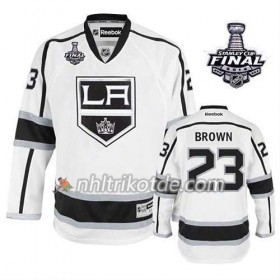 Los Angeles Kings Trikot Dustin Brown #23 Auswärts Weiß 2014 Stanley Cup - Kinder
