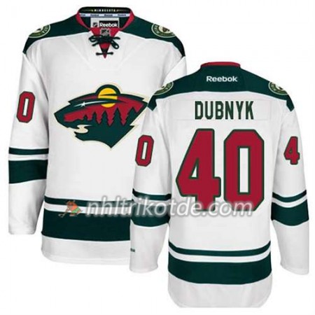 Reebok Minnesota Wild Trikot Devan Dubnyk #40 Auswärts Weiß - Herren