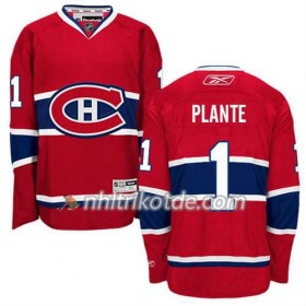 Reebok Montreal Canadiens Trikot Jacques Plante #1 Heim Rot - Herren