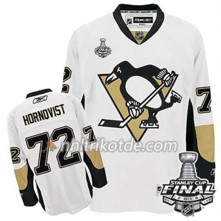 Reebok Pittsburgh Penguins Trikot Patric Hornqvist #72 Weiß Auswärts 2016 Stanley Cup - Herren