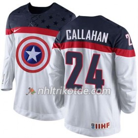 Reebok USA Team Trikot Ryan Callahan #24 Weiß - Herren