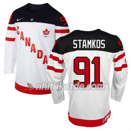 Reebok Canada Team Trikot Steven Stamkos #91 100th Anniversary Weiß - Herren