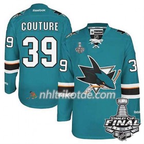 Reebok San Jose Sharks Trikot Logan Couture #39 Teal Heim 2016 Stanley Cup - Herren