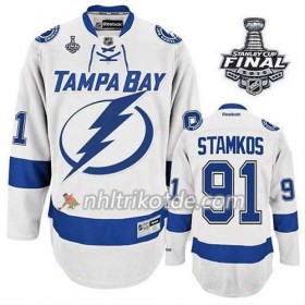 Tampa Bay Lightning Trikot Steven Stamkos #91 Auswärts Weiß 2015 Stanley Cup - Kinder
