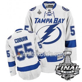 Reebok Tampa Bay Lightning Trikot Braydon Coburn #55 Weiß Auswärts 2016 Stanley Cup - Herren