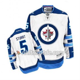 Reebok Winnipeg Jets Trikot Mark Stuart #5 Auswärts Weiß - Herren
