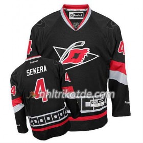 Reebok Carolina Hurricanes Trikot Andrej Sekera #4 Ausweich Schwarz - Herren
