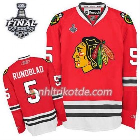 Reebok Chicago Blackhawks Trikot Daniel Carcillo #5 Heim Rot 2015 Stanley Cup - Herren