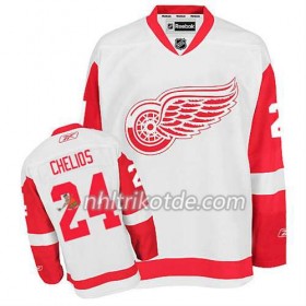 Reebok Detroit Red Wings Trikot Chris Chelios #24 Auswärts Weiß - Herren