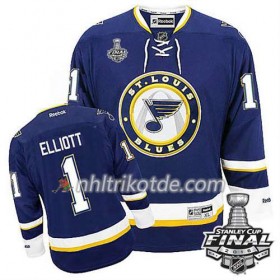 Reebok St. Louis Blues Trikot Brian Elliott #1 Blau Ausweich 2016 Stanley Cup - Herren