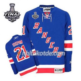Reebok New York Rangers Trikot Derek Stepan #21 Heim Blau 2014 Stanley Cup - Herren