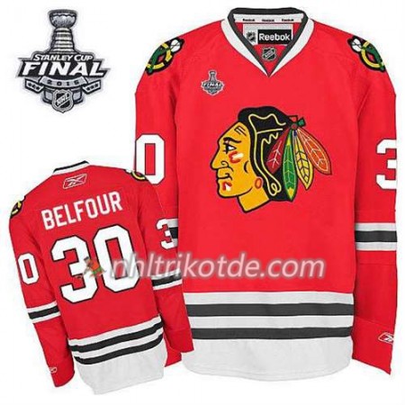Reebok Chicago Blackhawks Trikot Duncan Keith #30 Heim Rot 2015 Stanley Cup - Herren