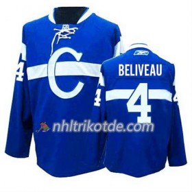 Reebok Montreal Canadiens Trikot Jean Beliveau #4 Ausweich Bleu - Herren