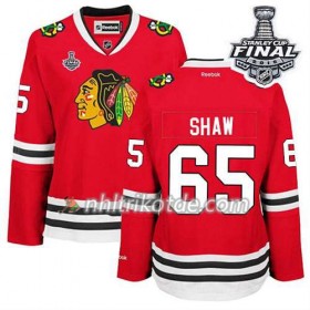 Reebok Chicago Blackhawks Trikot Andrew Shaw #65 Heim Rot 2015 Stanley Cup - Dame