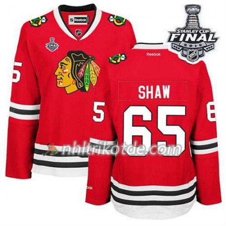 Reebok Chicago Blackhawks Trikot Andrew Shaw #65 Heim Rot 2015 Stanley Cup - Dame