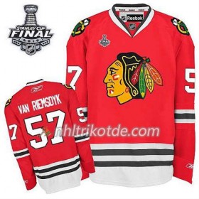 Reebok Chicago Blackhawks Trikot Trevor Van Riemsdyk #57 Heim Rot 2015 Stanley Cup - Herren