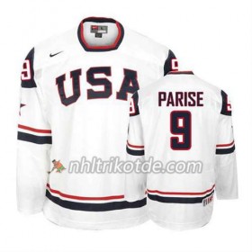 Reebok USA Team Trikot Zach Parise #9 Weiß - Herren