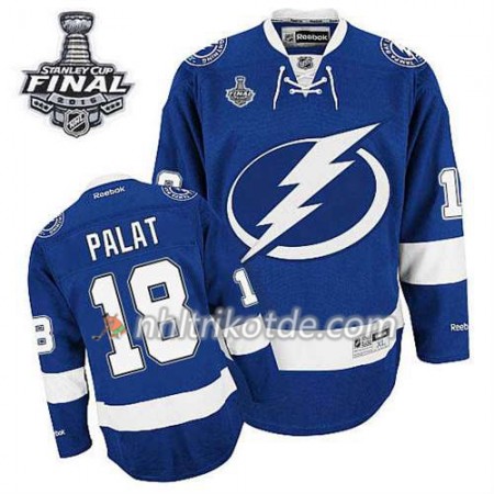 Reebok Tampa Bay Lightning Trikot Ondrej Palat #18 Heim Blau 2015 Stanley Cup - Herren Reebok Tampa Bay Lightning Trikot Ondrej Palat #18 Heim Blau 2015 Stanley Cup - Herren
