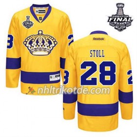 Reebok Los Angeles Kings Trikot Henrik Lundqvist #28 Ausweich Gold 2014 Stanley Cup - Herren
