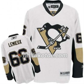 Reebok Pittsburgh Penguins Trikot Mario Lemieux 66 Weiß Auswärts - Herren