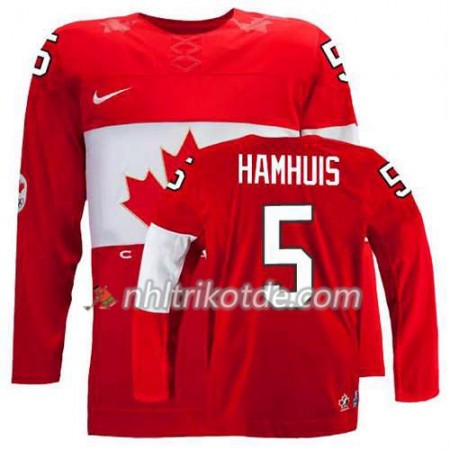 Reebok Canada Team Trikot Dan Hamhuis #5 Auswärts Rot - Dame