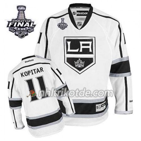 Reebok Los Angeles Kings Trikot Anze Kopitar #11 Auswärts Weiß 2014 Stanley Cup - Herren