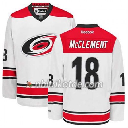 Reebok Carolina Hurricanes Trikot Jay McClement #18 Auswärts Weiß - Herren