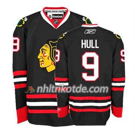 Reebok Chicago Blackhawks Trikot Bobby Hull #9 Ausweich Schwarz - Herren