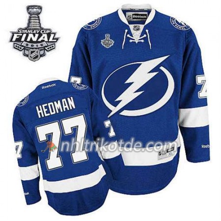 Reebok Tampa Bay Lightning Trikot Valtteri Filppula #77 Heim Blau 2015 Stanley Cup - Herren