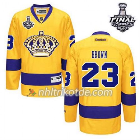 Reebok Los Angeles Kings Trikot Drew Doughty #23 Ausweich Gold 2014 Stanley Cup - Herren