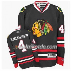 Chicago Blackhawks Trikot Niklas Hjalmarsson #4 Premier Ausweich Schwarz - Kinder