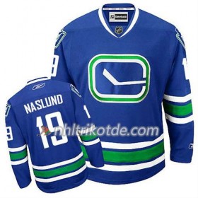 Reebok Vancouver Canucks Trikot Markus Naslund 19 Ausweich Blau - Herren