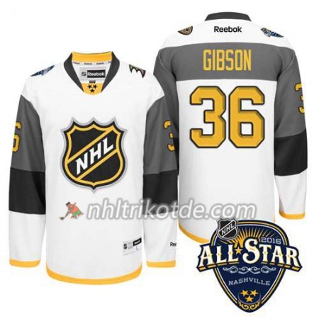 2016 All Star Anaheim Ducks Trikot John Gibson #36 Weiß - Herren