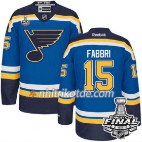 Reebok St. Louis Blues Trikot Robby Fabbri #15 Bleu Heim 2016 Stanley Cup - Herren