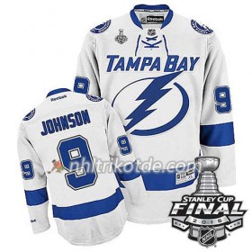 Reebok Tampa Bay Lightning Trikot Tyler Johnson #9 Weiß Auswärts 2016 Stanley Cup - Herren
