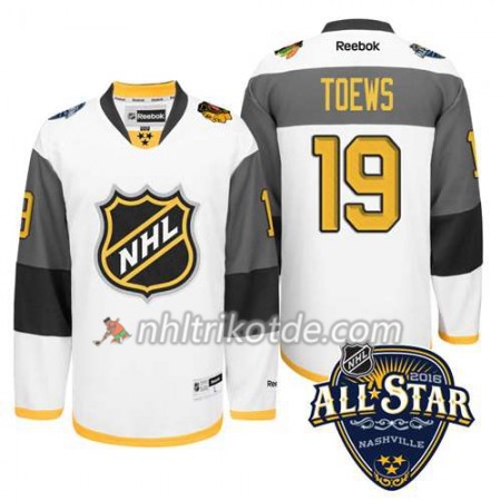 2016 All Star Chicago Blackhawks Trikot Jonathan Toews #19 Weiß - Herren