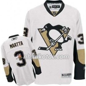 Reebok Pittsburgh Penguins Trikot Olli Maatta 3 Weiß Auswärts - Herren