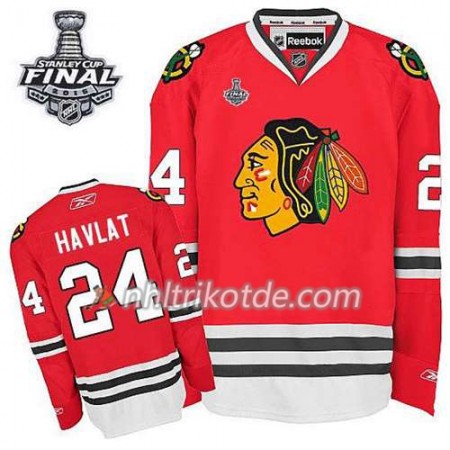 Reebok Chicago Blackhawks Trikot Martin Havlat #24 Heim Rot 2015 Stanley Cup - Herren
