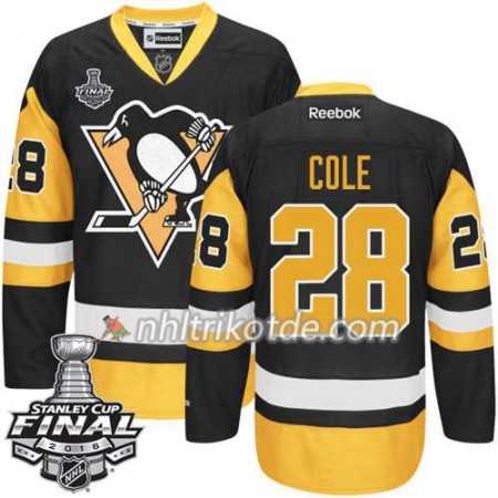 Reebok Pittsburgh Penguins Trikot Ian Cole #28 Schwarz Ausweich 2016 Stanley Cup - Herren