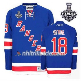 Reebok New York Rangers Trikot Marc Staal #18 Heim Blau 2014 Stanley Cup - Herren